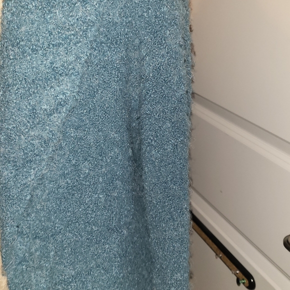 BEBE Chunky cardigan sweater Teal blue Size S - Picture 3 of 6
